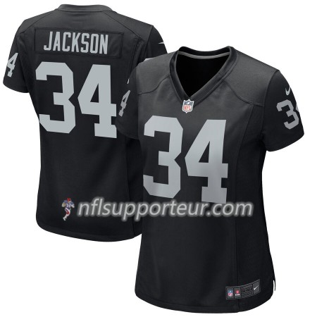 Maillot Femme Oakland Raiders Bo Jackson 34 Nike Noir 